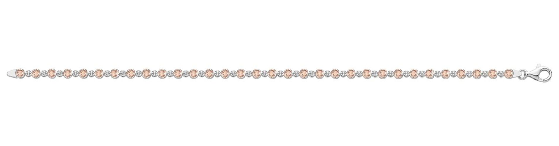 G2689MZ Ladies Silver Pink CZ Bracelet Jewellery - James Moore TH - Modalova