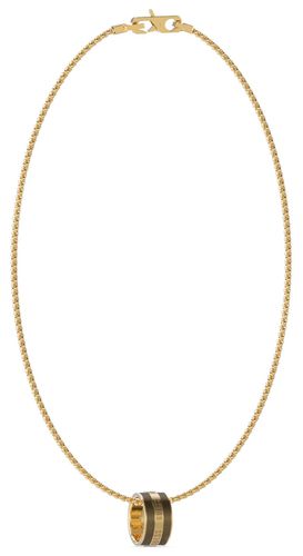 UMN03208YGBK Men's Legacy Gold Plated Textured Round Jewellery - Guess - Modalova