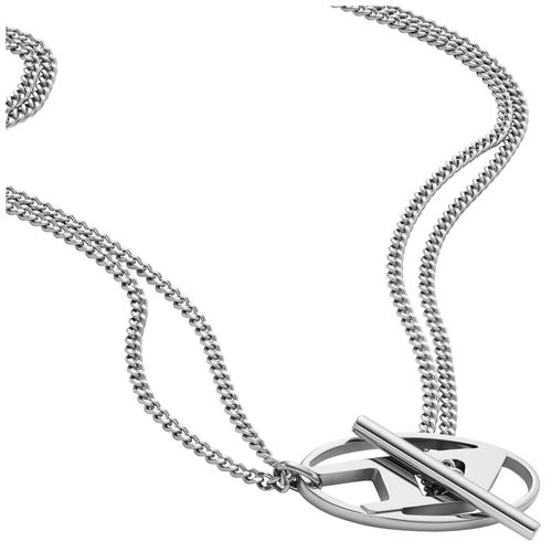 DX1534040 Oval D Logo Double Chain Jewellery - Diesel - Modalova