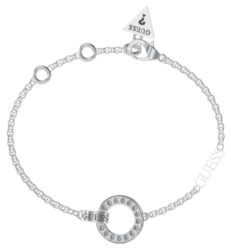 UBB03162JWRHL Rhodium Plated Crystal-Set Pave Circle Jewellery - Guess - Modalova