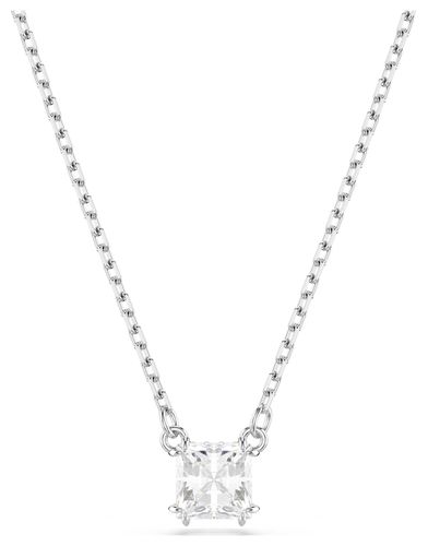 Stilla Pendant Necklace Square Cut White Jewellery - Swarovski - Modalova