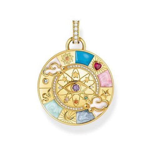 PE962-471-7 Gold-plated Pendant Wheel Of Fortune Jewellery - Thomas Sabo - Modalova