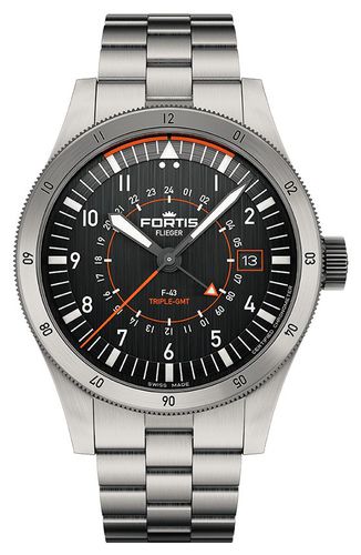 F4260000 Flieger F-43 Triple-GMT Original (43mm) Watch - FORTIS - Modalova