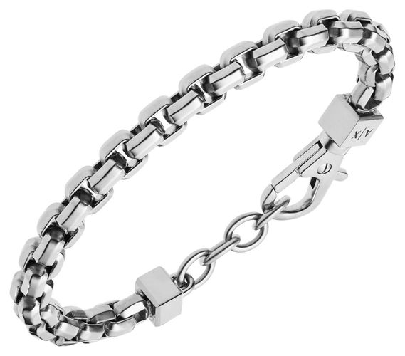 AXG045040 Mens Steel Chain Bracelet Silver Jewellery - Armani Exchange - Modalova