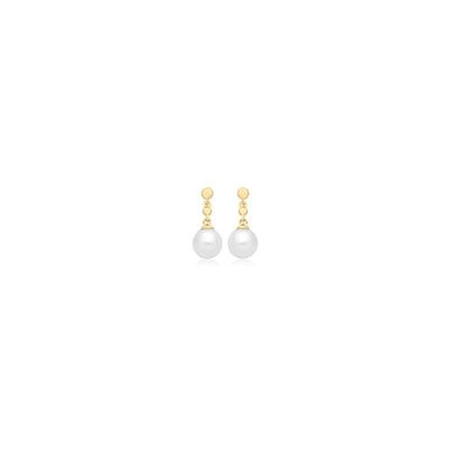 ES2062 9CT YEL GOLD FRESHWATER PEARL DROP Jewellery - James Moore TH - Modalova