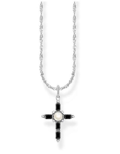 KE2296-167-11-L45V Silver necklace with black Jewellery - Thomas Sabo - Modalova