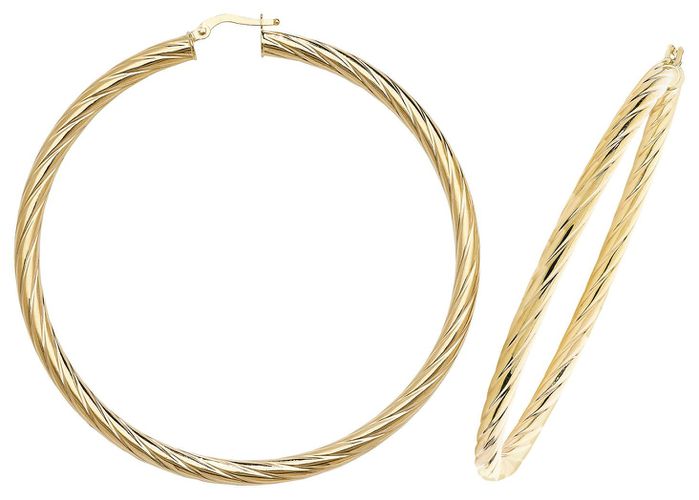 ER1059-60 60mm Hoop Earrings Jewellery - James Moore TH - Modalova