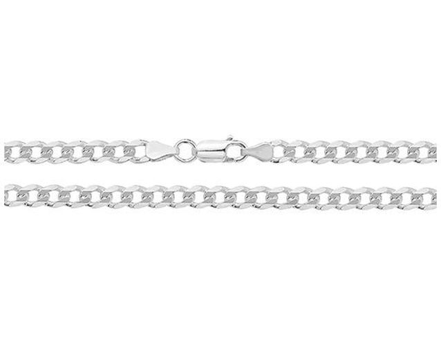 G1001/26 Silver Curb Lobster Clasp Chain 26 Jewellery - James Moore TH - Modalova