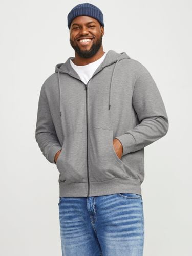 Plus Size Sudadera Con Cremallera Liso - Jack & Jones - Modalova