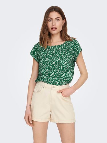 Printed Short Sleeved Top - ONLY - Modalova