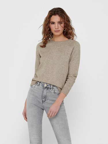 Solid Colored Knitted Pullover - ONLY - Modalova