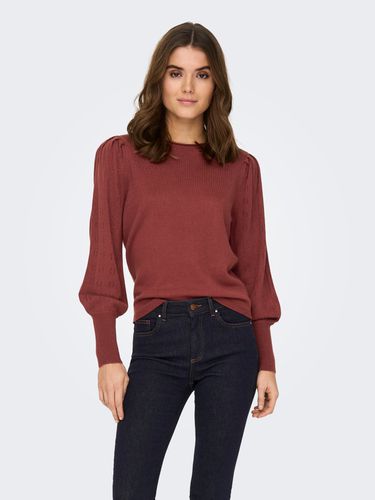 Solid Colored Knitted Pullover - ONLY - Modalova