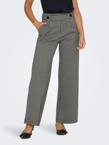 Wide Checked Pants - ONLY - Modalova