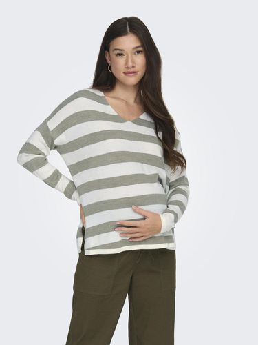Mama Striped Knitted Pullover - ONLY - Modalova
