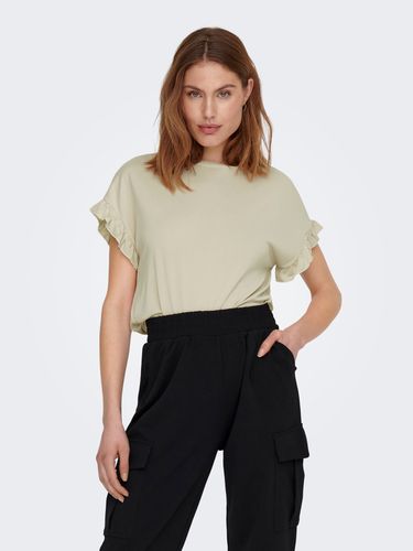 T-shirt With Frill Details - ONLY - Modalova