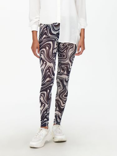 Printed Mesh Leggings - ONLY - Modalova