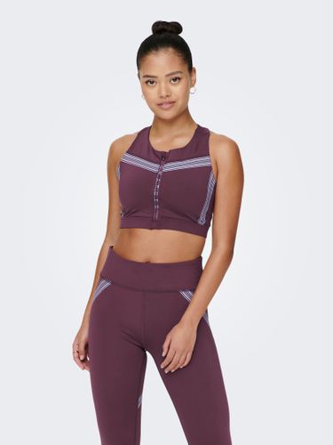 Zip Detailed Sports Bra With High Support - ONLY - Modalova