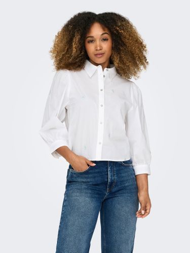 Cropped Shirt With Volume Sleeves - ONLY - Modalova