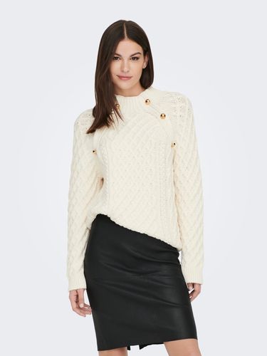 Highneck Cotton Knitted Pullover - ONLY - Modalova