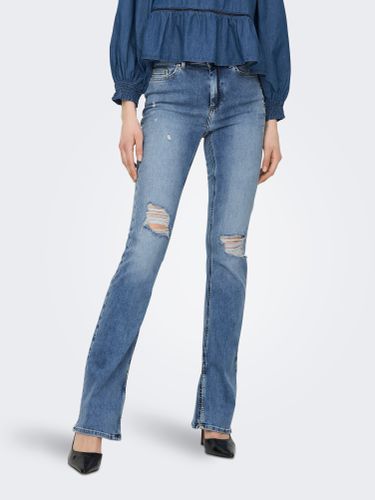 Flared Fit High Waist Split Hems Jeans - ONLY - Modalova