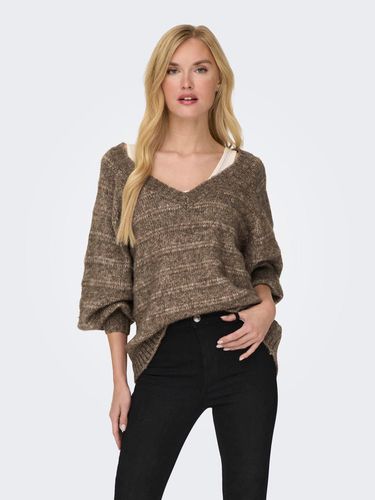 V-neck Knitted Pullover - ONLY - Modalova