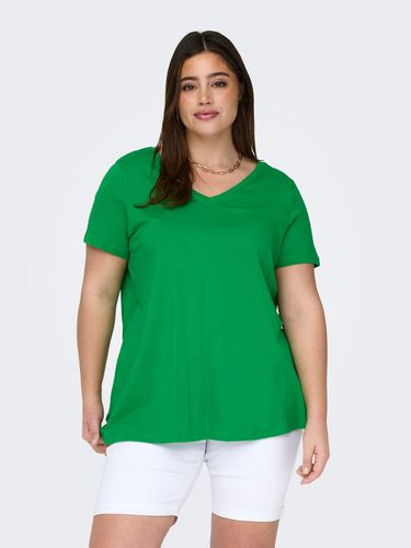 Curvy V-neck T-shirt - ONLY - Modalova