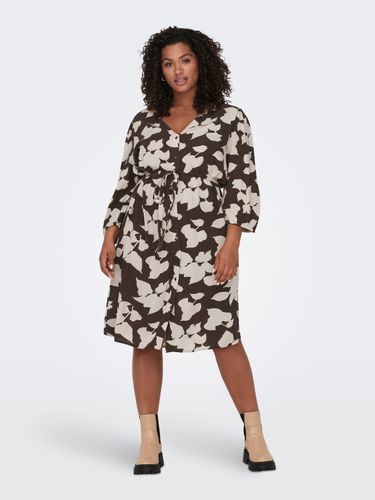 Curvy Midi Dress With Print - ONLY - Modalova