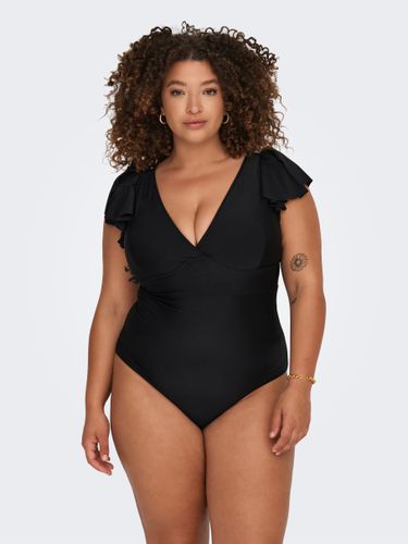 Curvy Ruffle Detailed Swimsuit - ONLY - Modalova