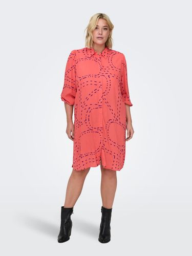 Curvy Printed Shirt Dress - ONLY - Modalova