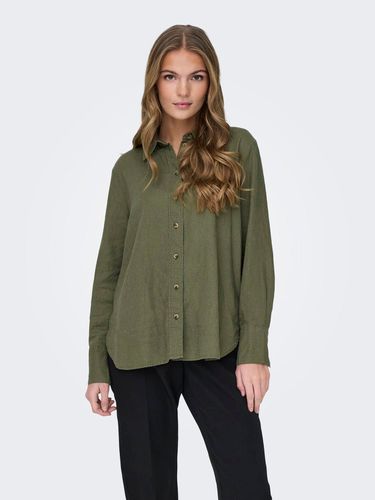 Loose Fit Linen Shirt - ONLY - Modalova