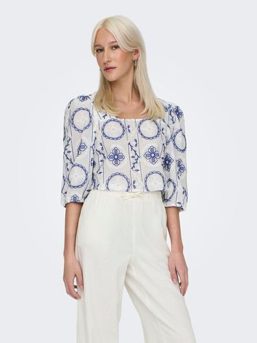 Cropped Top With Square Neck - ONLY - Modalova