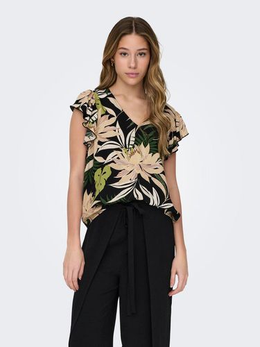 Printed Top With Frills - ONLY - Modalova