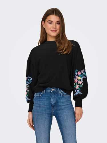 O-neck Sweatshirt With Embroidery - ONLY - Modalova