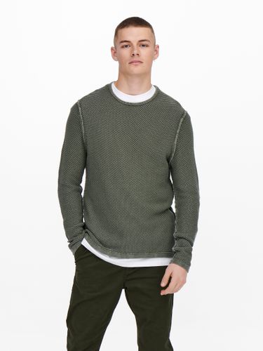 Textured Knitted Pullover - ONLY & SONS - Modalova