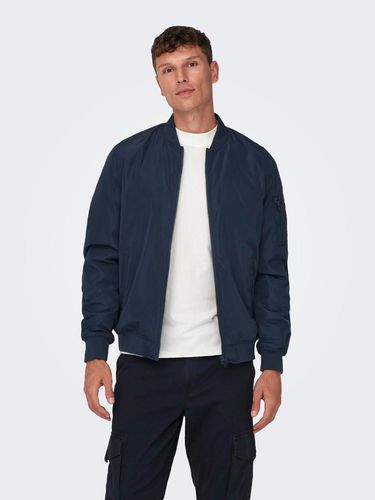Solid Color Bomber Jacket - ONLY & SONS - Modalova