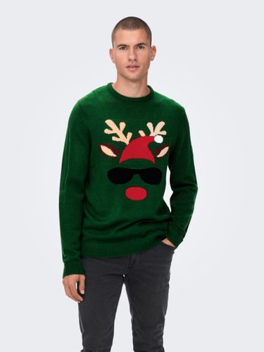 Christmas Knitted Pullover - ONLY & SONS - Modalova