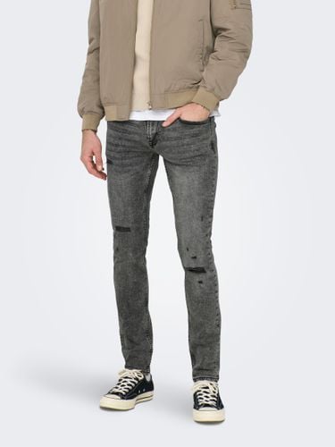 Onsloom Grey Denim Jeans - ONLY & SONS - Modalova