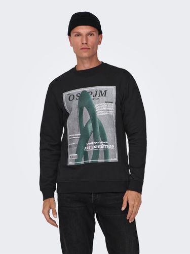 O-neck Sweatshirt With Print - ONLY & SONS - Modalova