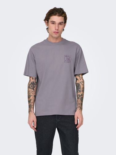Relaxed Fit O-Neck Printed T-shirt - ONLY & SONS - Modalova