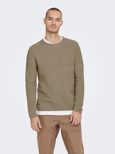 Round neck knitted Pullover - ONLY & SONS - Modalova