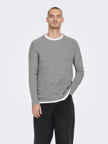 Round neck knitted Pullover - ONLY & SONS - Modalova