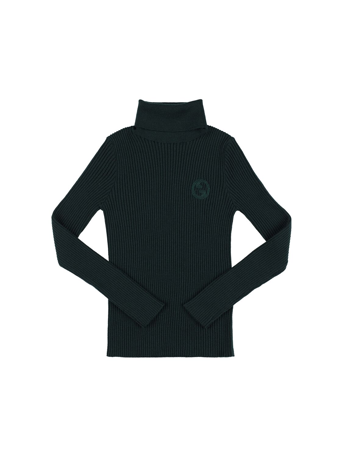 Ribbed Wool Turtleneck Sweater W/ Patch - GUCCI - Modalova