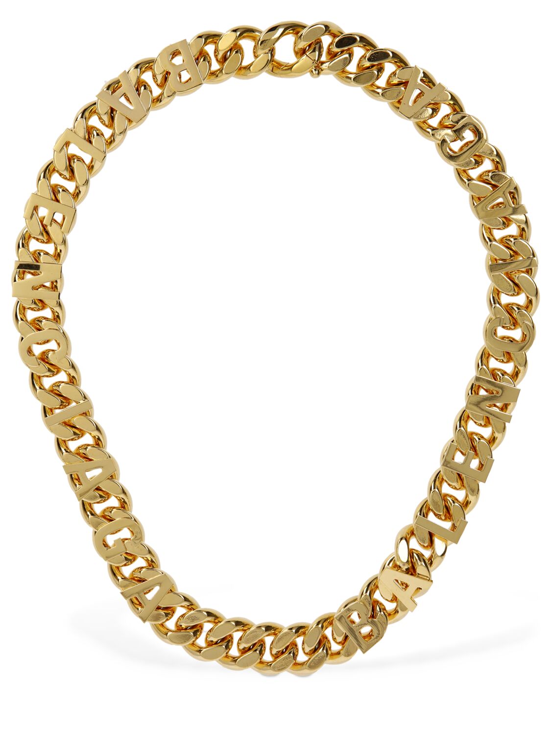Chain Logo Brass Necklace - BALENCIAGA - Modalova