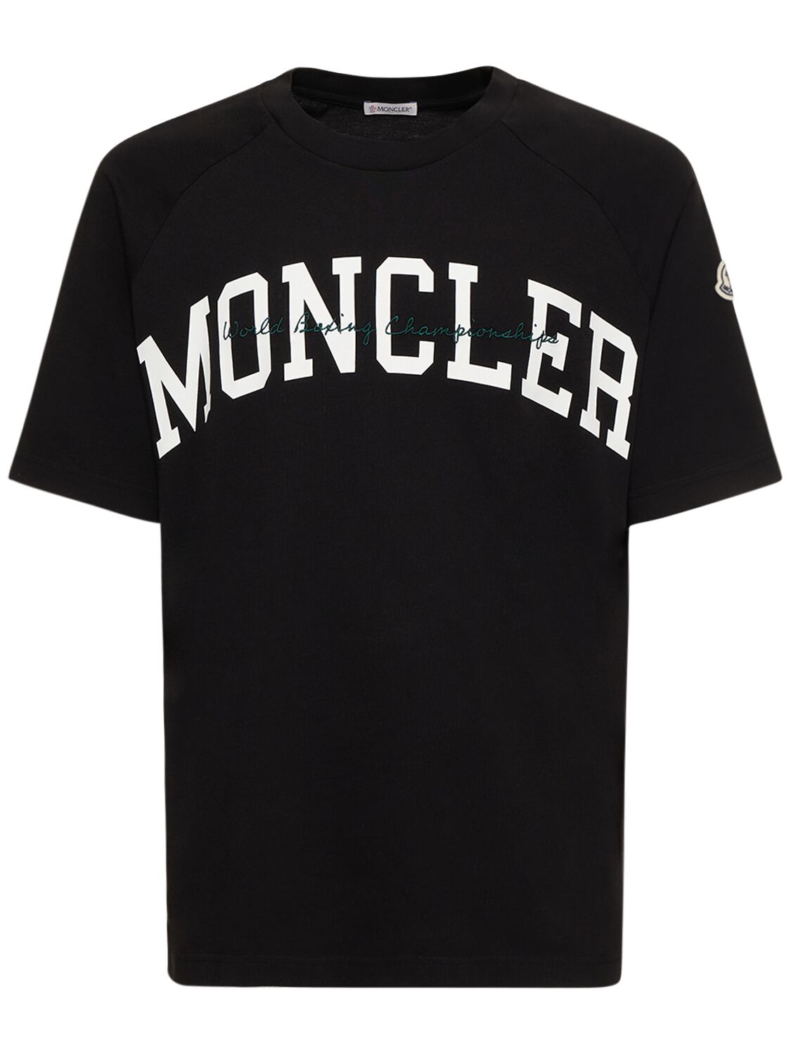 T-shirt Aus Baumwolljersey Mit Logodruck - MONCLER - Modalova