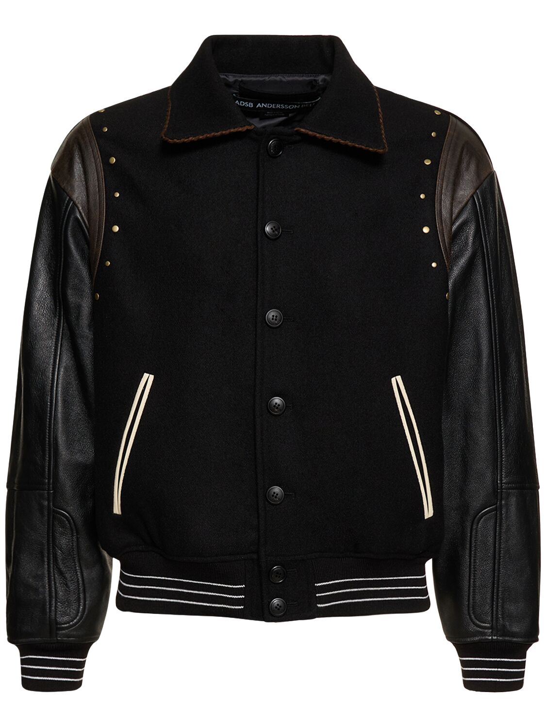 Luster Wool & Leather Varsity Jacket - ANDERSSON BELL - Modalova