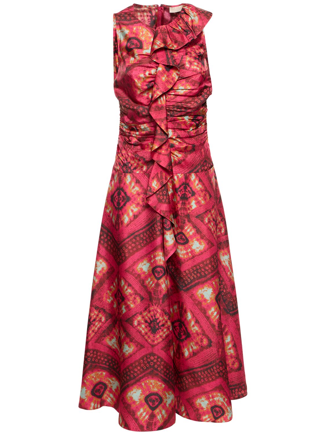 Othella Printed Silk Midi Dress - ULLA JOHNSON - Modalova