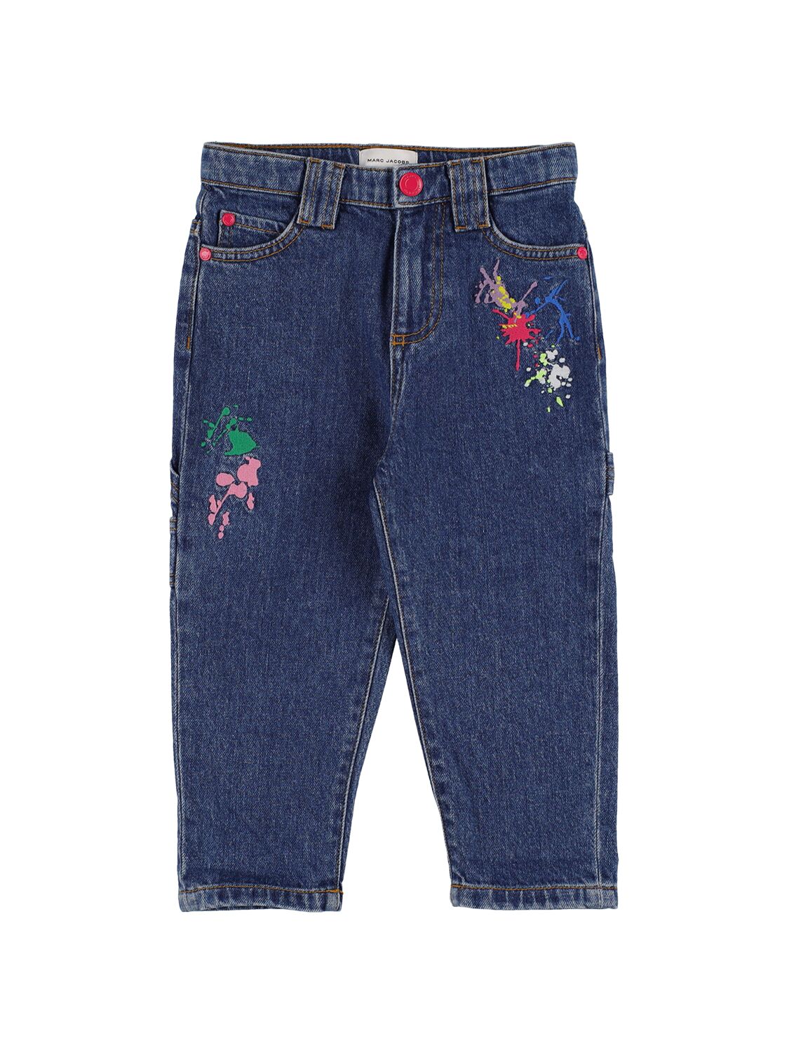 Niña Cotton Jeans W/embroidered Details 12a - MARC JACOBS - Modalova