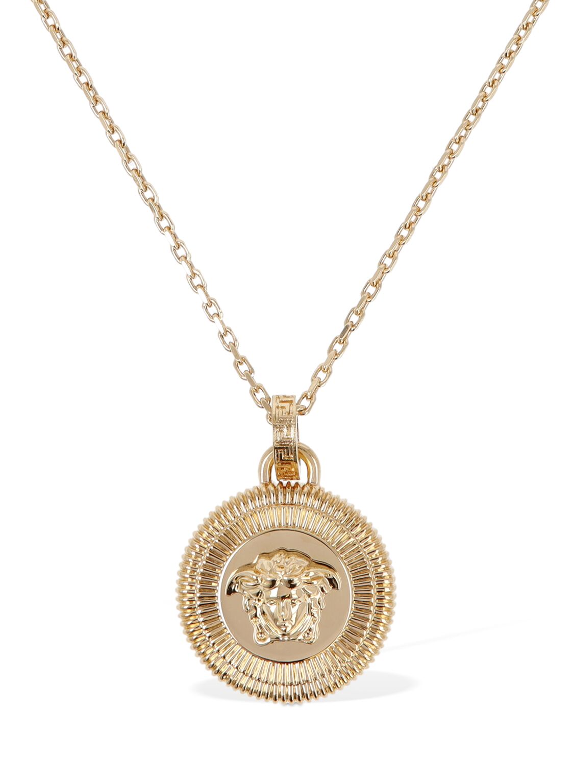 Medusa Coin Charm Necklace - VERSACE - Modalova