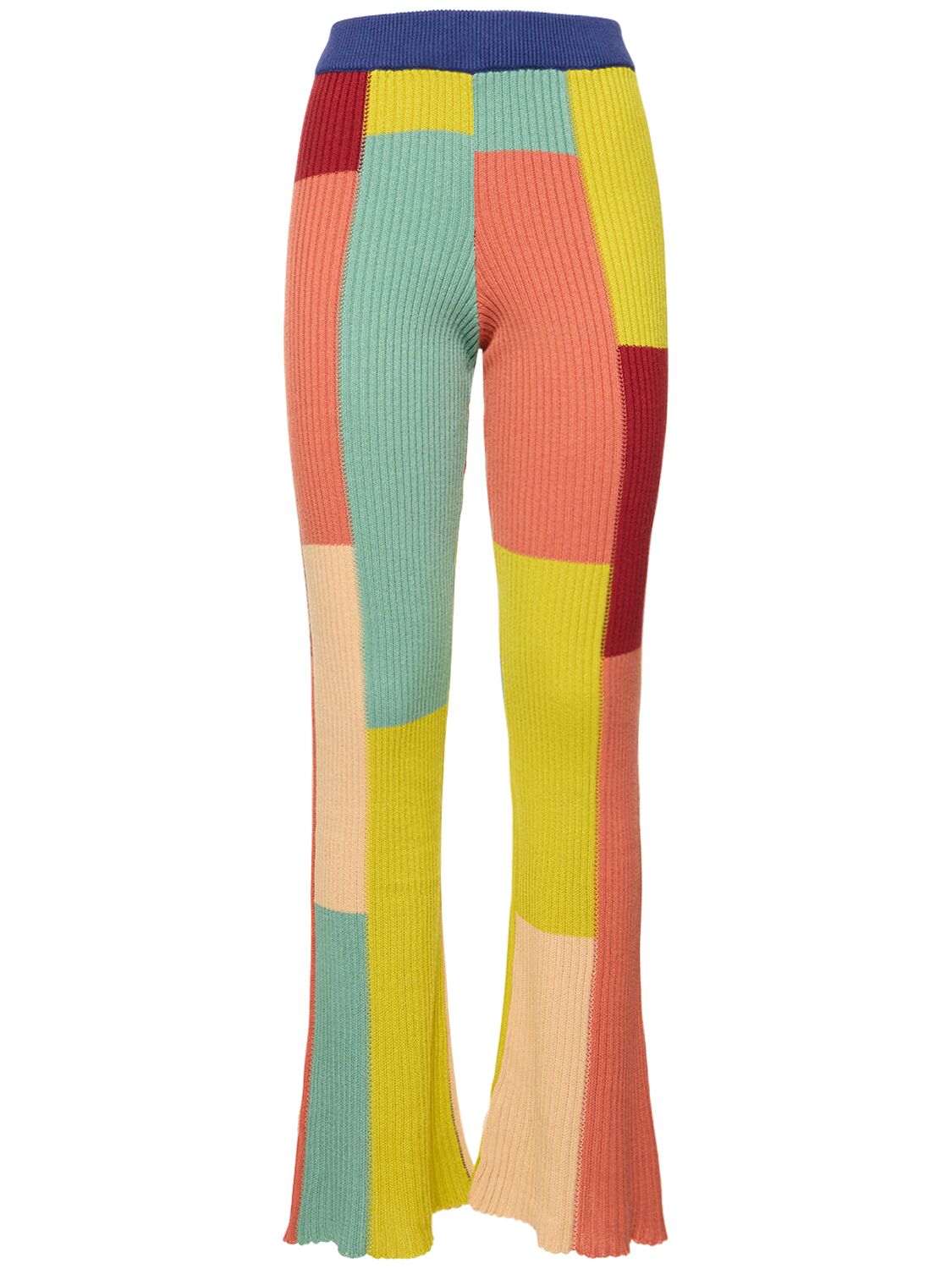Pantaloni In Cotone Color Block - THE ELDER STATESMAN - Modalova