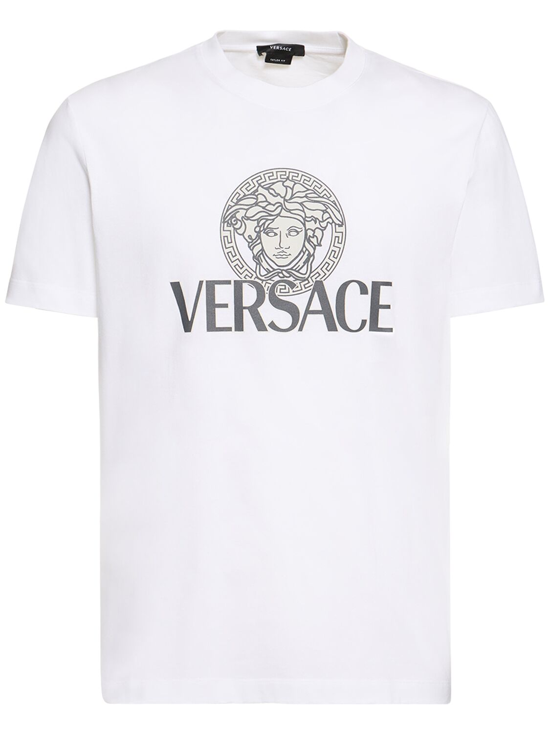 Hombre Camiseta De Algodón Con Logo Estampado M - VERSACE - Modalova